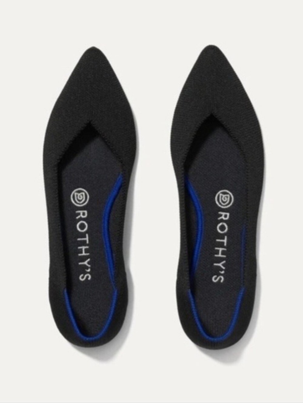 Rothy's The Point Knit Ballet Flat in Black Size 8